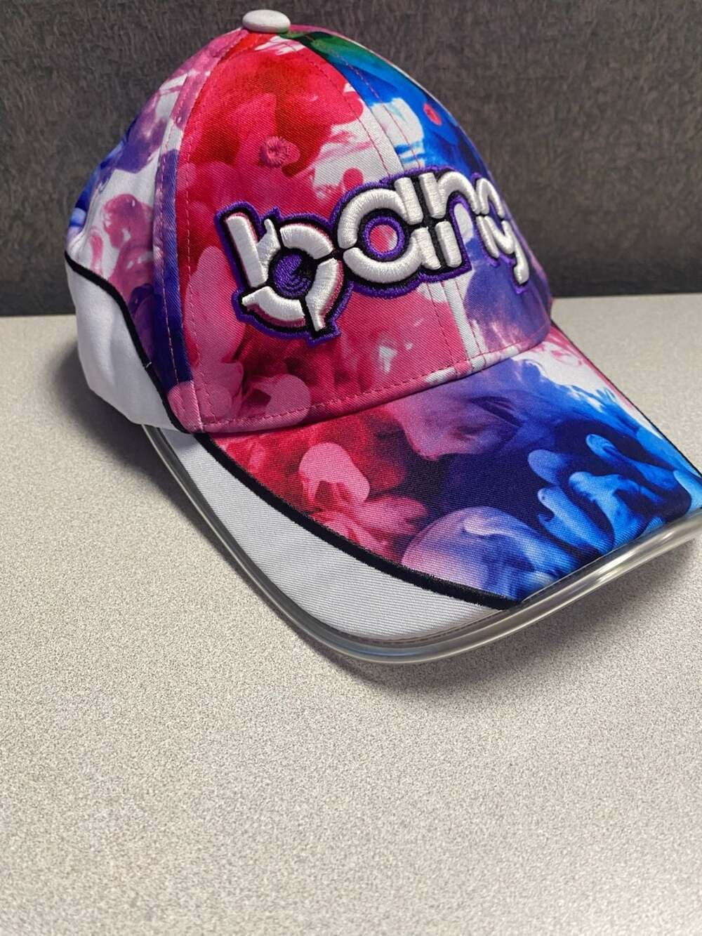 Bang Energy Multicolored Smoke Print LED Light Up Brim Snapback Hat